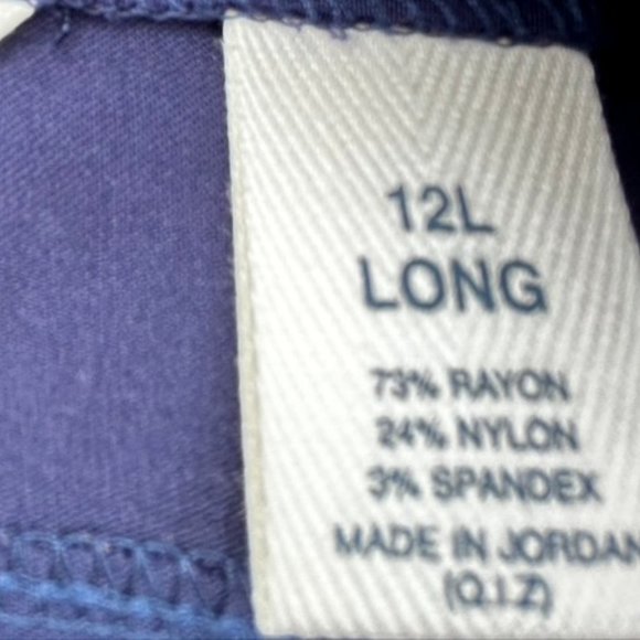 💐🌷Westbound Navy Blue Flat Front Pull-on Pants Size 12L. EUC - Picture 5 of 6